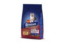 Brekkies Cat Delice Meat сухой корм для взрослых котов с курицей 3 кг