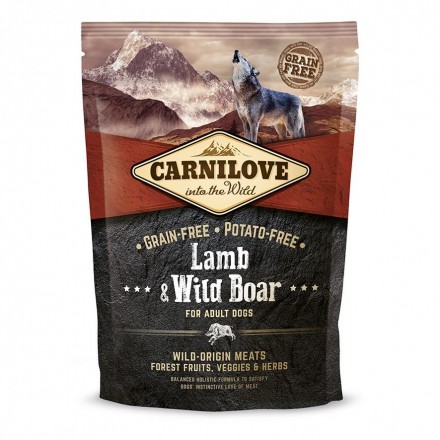 Carnilove Adult Lamb and Wild Boar з ягням і диким кабаном для дорослих собак 1,5 kg