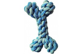 Croci Pastel игрушка для собак "Канатная косточка" (голубая) 20 см