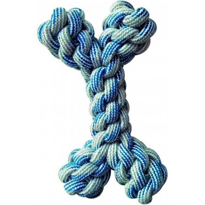 Croci Pastel игрушка для собак "Канатная косточка" (голубая) 20 см