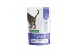 Nature's Protection Sensitive Digestion with Lamb влажный корм для кошек с ягненком в соусе 100 г*12шт