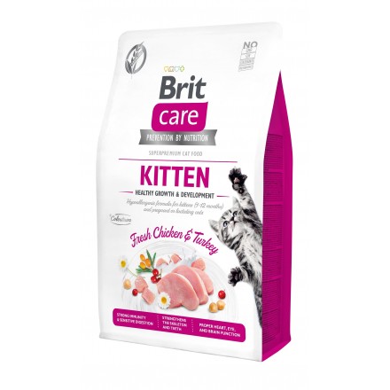 Brit Care Cat GF Kitten HGrowth and Development, 2кг (здорове зростання та розвиток)