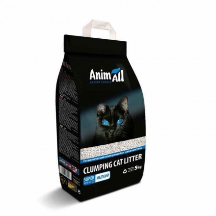 AnimAll бентонітовий наповнювач для котів дрібна фракція без аромату 5 кг