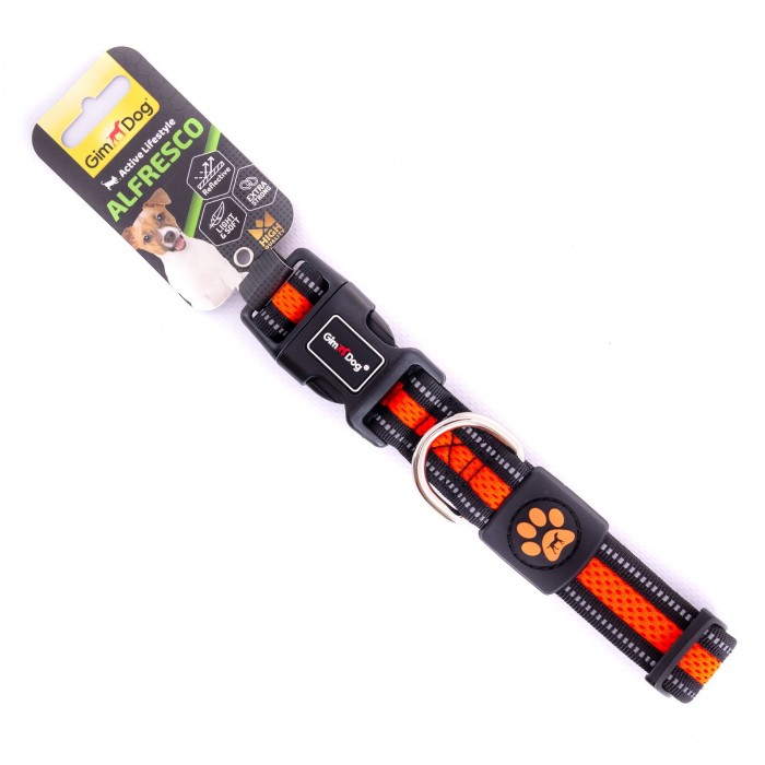 GimDog Alfresco ошейник из двойного неопрена для собак средних и крупных пород (оранжевый) M-L