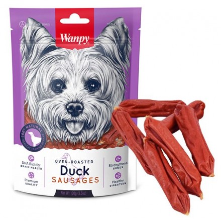 Wanpy Duck Sausages лакомство для собак с уткой 100 г