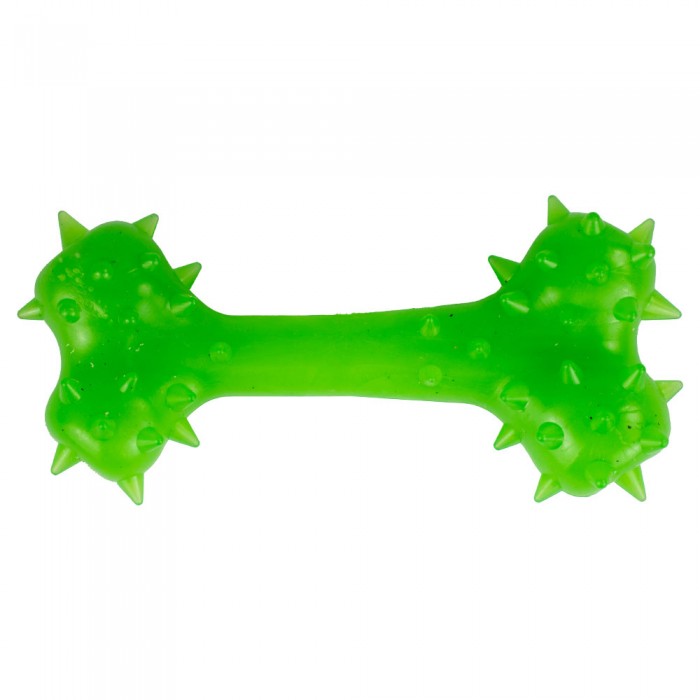 AGILITY игрушка для собак косточка с шипами (зеленая) 15 см
