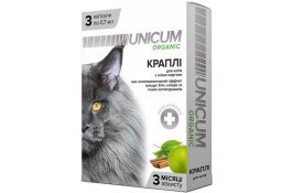Unicum ORGANIC краплі на натуральній основі для відлякування бліх та кліщів для котів (3 піп.)