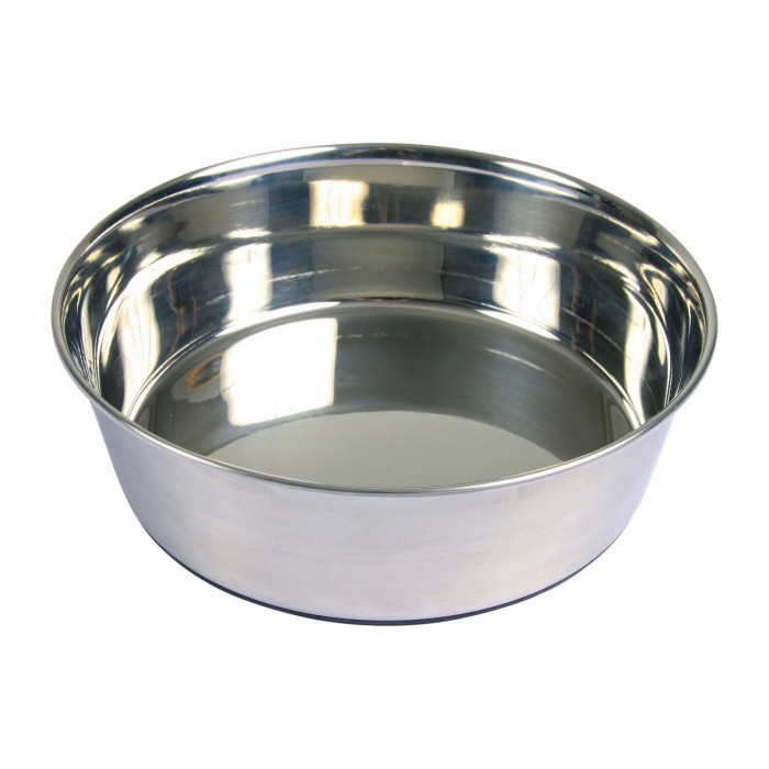 Trixie металическая миска для собак на резиновом основании 1,7 л/21 см