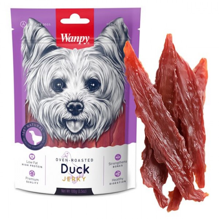 Wanpy Duck Jerky лакомство для собак с уткой 100 г