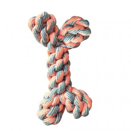 Croci Pastel игрушка для собак "Канатная косточка" (оранжевая) 20 см