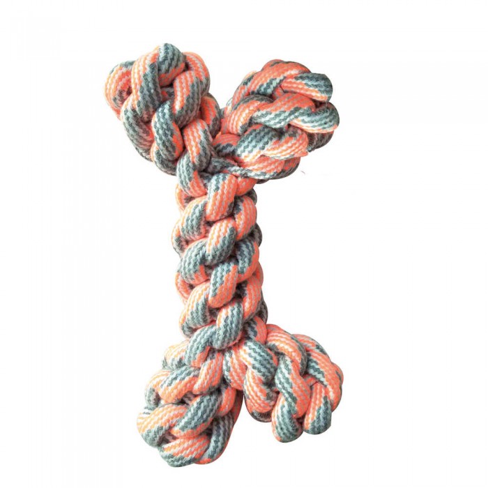 Croci Pastel игрушка для собак "Канатная косточка" (оранжевая) 20 см