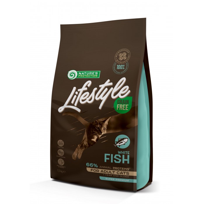 Lifestyle Grain Free White Fish Adult Cat сухой корм для котов с белой рыбой 0,4 кг