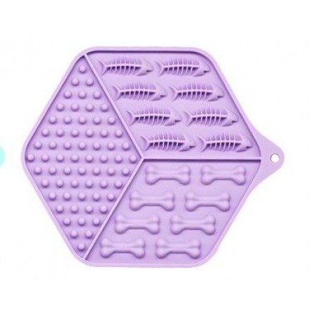 WahoPet licky mat силиконовый коврик-кормушка (фиолетовый) 200 мл