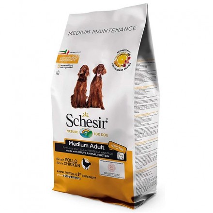 SCHESIR DOG MEDIUM ADULT CHICKEN сухой корм для собак средних пород с курицей 12 кг
