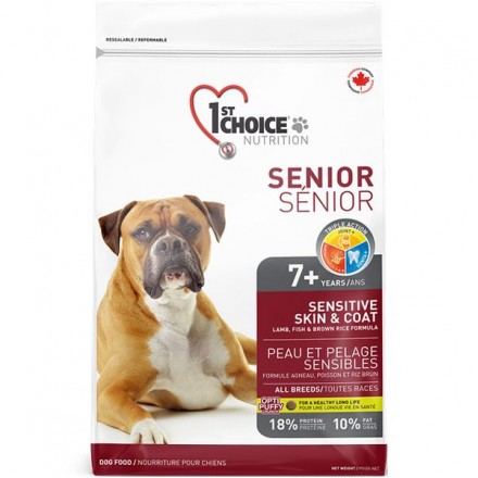 1st Choice Senior Sensitive Skin & Coat Lamb & Fish сухий корм для собак похилого віку 5кг