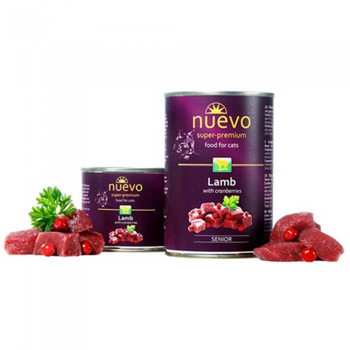 Nuevo Cat Senior Lamb & Cranberries влажный корм для пожилых котов 400 г
