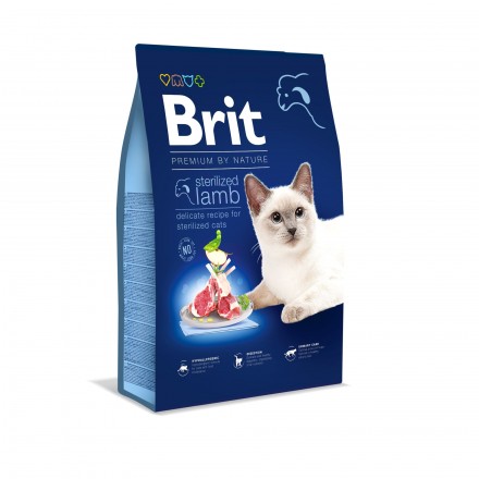 Brit Premium by Nature Cat Sterilized Lamb 8 кг (для стерилізованих кішок, з ягням)