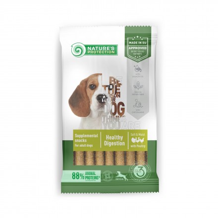 Nature's Protection Healthy Digestion ласощі для собак з м'ясом птиці 110 г* 6шт.
