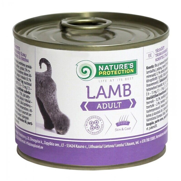 Nature's Protection Adult Lamb влажный корм для собак всех пород с ягненком 200 г*6шт.