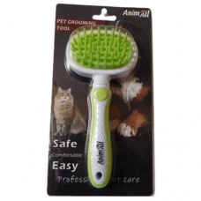 AnimAll Groom силіконовий гребінець для тварин (зелений)