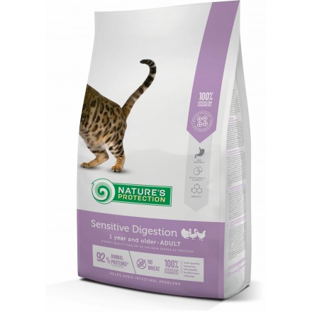 Nature's Protection Sensitive Digestion сухой корм для взрослых кошек с чувствительным пищеварением 7кг