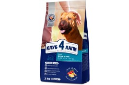 Club 4 Paws Premium Adult сухой корм для собак всех пород с ягненком и рисом 2 кг