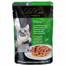 Edel Cat Кусочки с индейкой и уткой в соусе для кошек, пауч 100g