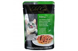 Edel Cat Шматочки з індичкою й качкою в соусі для котів, пауч 100g