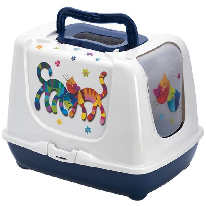Moderna Trendy Cat Friends Forever закрытый туалет для котов (черничный)