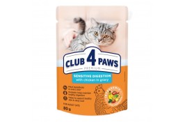 Club 4 Paws Premium Sensitive влажный корм для кошек с курицей в соусе 80г*24шт