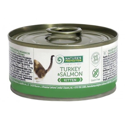 Nature's Protection Kitten Turkey & Salmon влажный корм для котят с индейкой и лососем 100 г