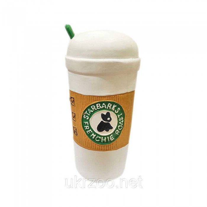 Croci Kofee Take игрушка для собак "Кофе с собой" с пищалкой 18 см