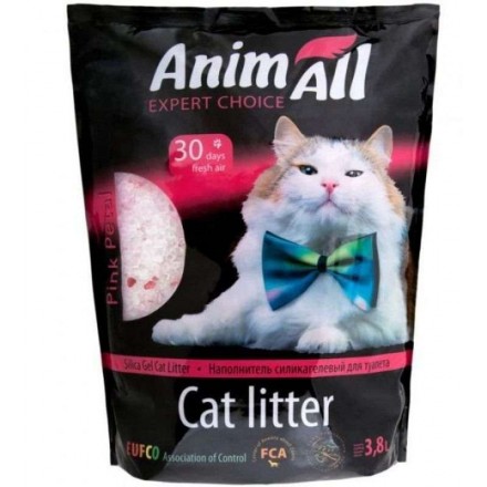 AnimAll "Рожева пелюстка" силікагелевий наповнювач для котів без аромату 3,8 л
