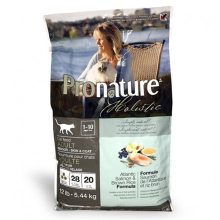 Pronature Holistic Cat Atlantic Salmon & Brown Rice сухой корм с лососем и рисом 5,44 кг