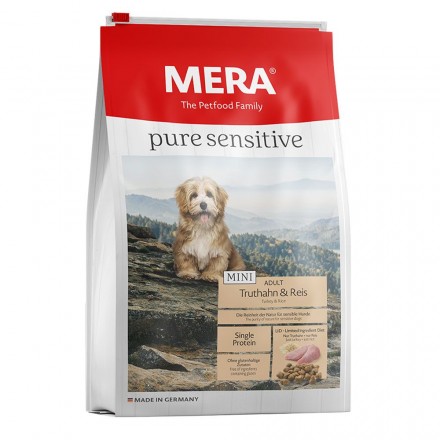 MERA Pure Sensitive Mini Turkey & Rice сухий корм для собак малих порід з індичкою та рисом 1 кг
