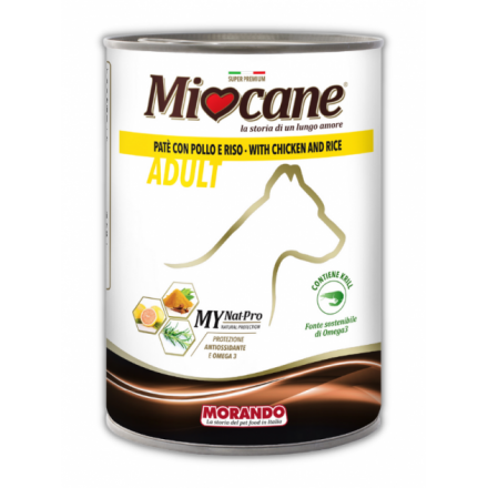 Morando Miocane влажный корм для собак с курицей и рисом 400 г