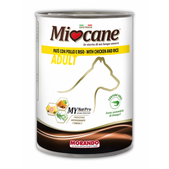 Morando Miocane влажный корм для собак с курицей и рисом 400 г