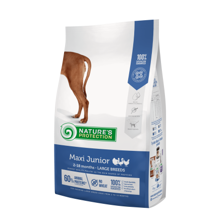 Nature's Protection Maxi Junior Large Breeds сухий корм для цуценят великих порід 4 кг