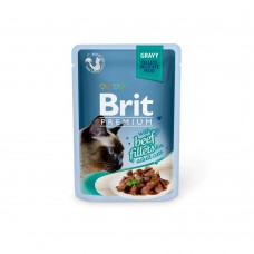 Brit Premium Cat pouch філе яловичини в соусі 85г*24шт
