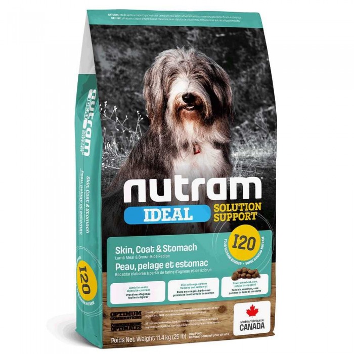 Nutram Ideal Solution Support Sensitive Skin Coat & Stomach Dog с ягненком и коричневым рисом 20 кг