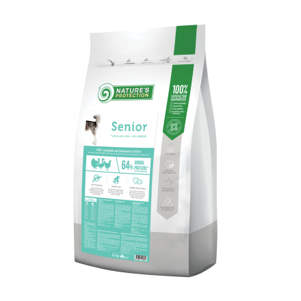 Nature's Protection Senior All Breeds сухой корм для собак всех пород старше 7 лет 12 кг