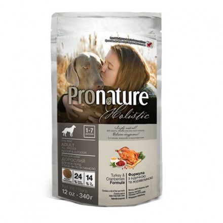 Pronature Holistic Dog Turkey & Cranberries сухий корм для собак з індичкою і журавлиною 0,34 кг