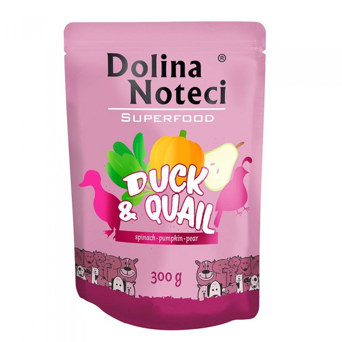 Dolina Noteci Superfood вологий корм для cобак з качкою та перепілкою 300 г