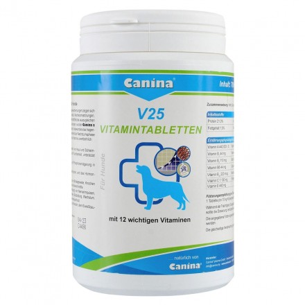 Canina V25 вітамінний комплекс для собак 700 г/210 таб.