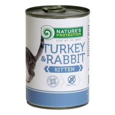 Nature's Protection Kitten Turkey & Rabbit влажный корм для котят с индейкой и кроликом 400 г*6шт.
