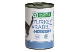 Nature's Protection Kitten Turkey & Rabbit вологий корм для кошенят з індичкою та кроликом 400 г*6шт.