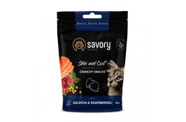 Savory лакомства для здоровья кожи и шерсти кошек с лососем и малиной 50 г