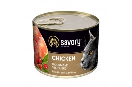 Savory Cat Can Adult Sterilised куркa 200g
