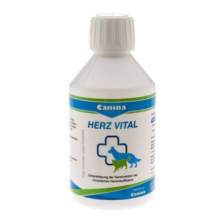 Canina Herz-Vital витамины для профилактики заболеваний сердца и сердечно-сосудистой системы собак и кошек 250 мл