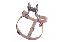 Collar WAUDOG Re-cotton світловідбиваюча шлея з QR паспортом для собак (коричнева) L
